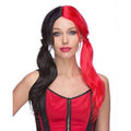 Viper black and red wig