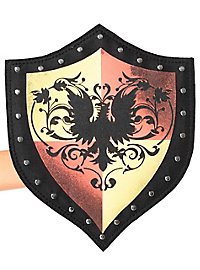 Studded shield with zipper back pocket