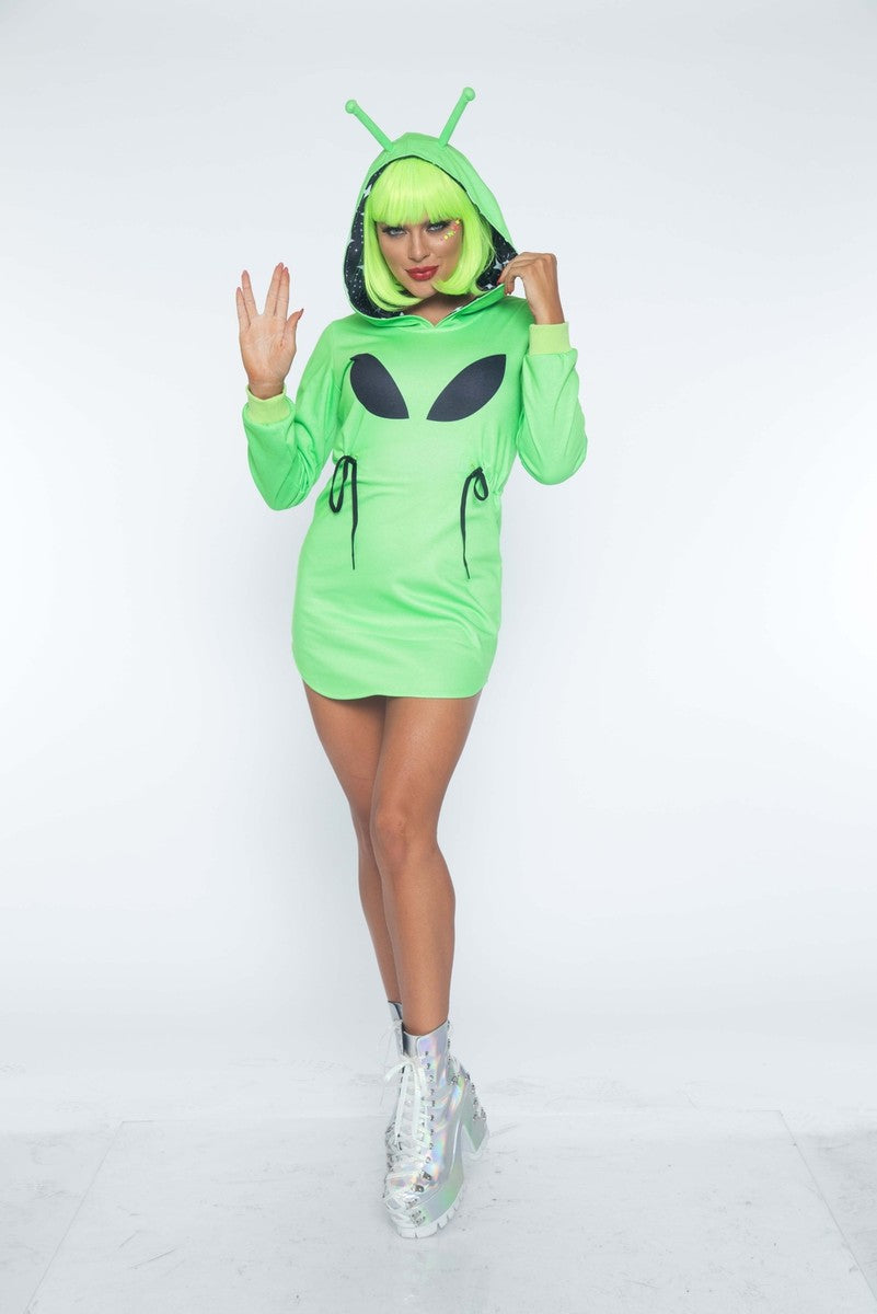 Alien hoodie dress