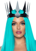 Leather spiked crown
