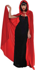 Full length hooded red cape