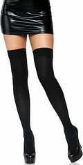 Black opaque thigh highs