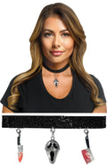 Ghost face bling choker