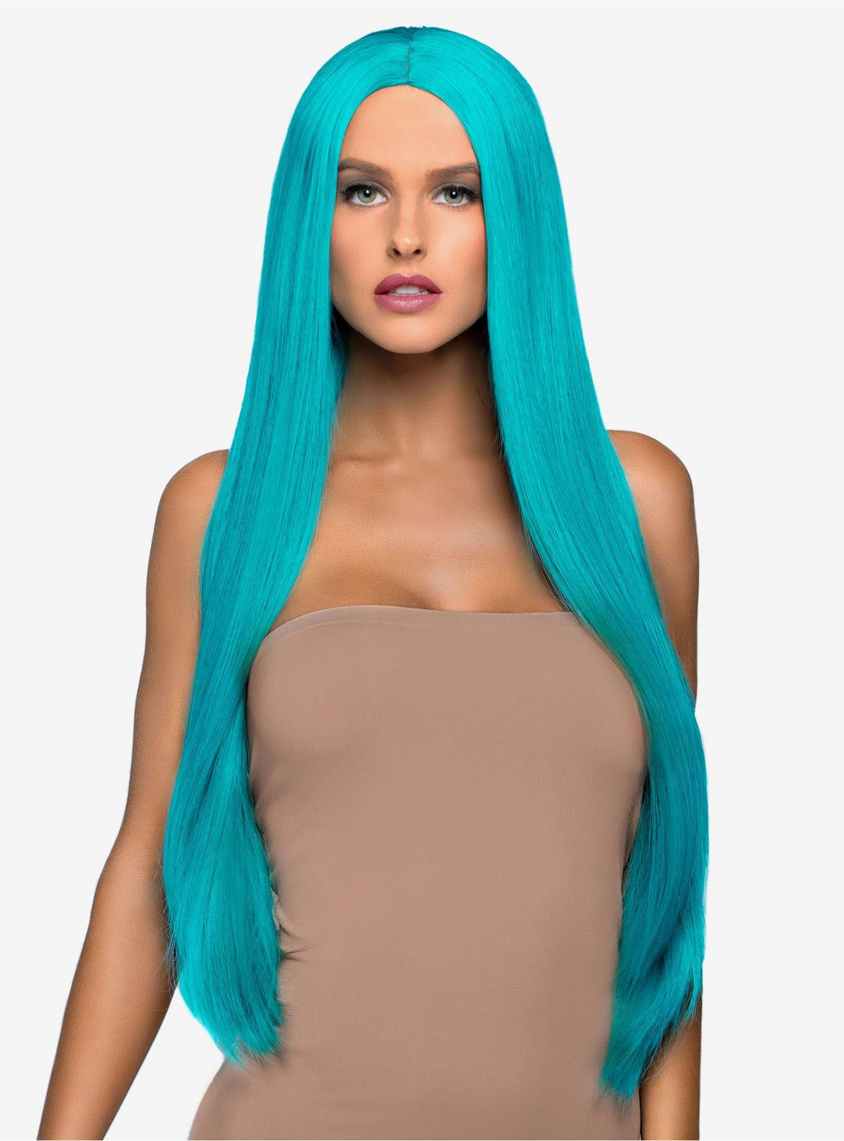 33` long straight center part wig