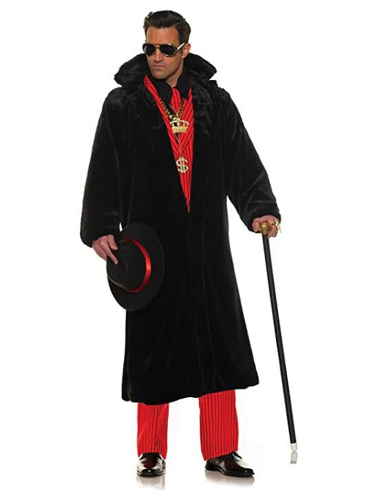 Pimp Coat Fully Lined Plush Faux Fur Coat
